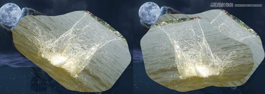 創意合成:用PS合成吞月的魚怪作品