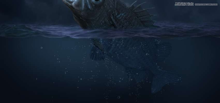 創(chuàng)意合成:用PS合成吞月的魚怪作品