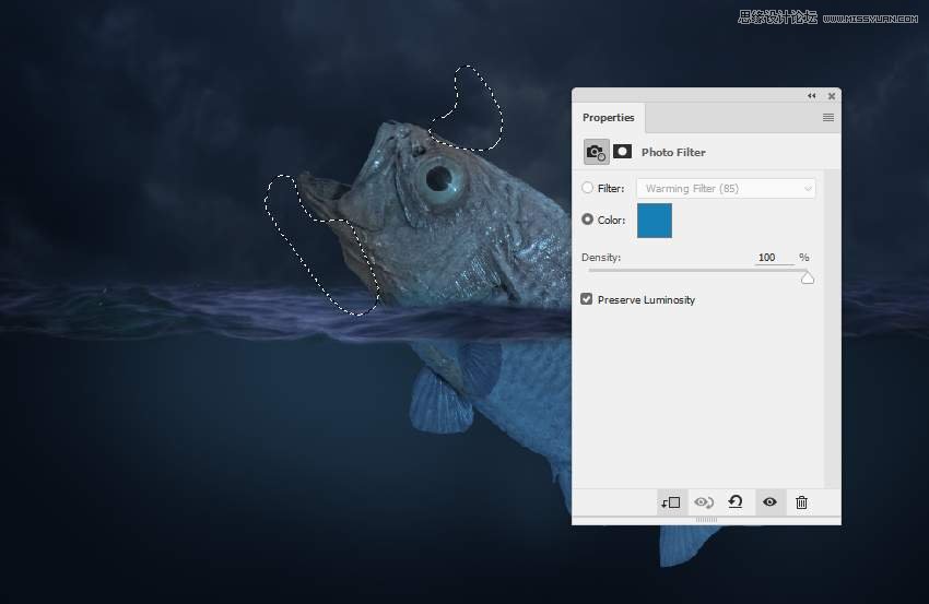 創(chuàng)意合成:用PS合成吞月的魚怪作品