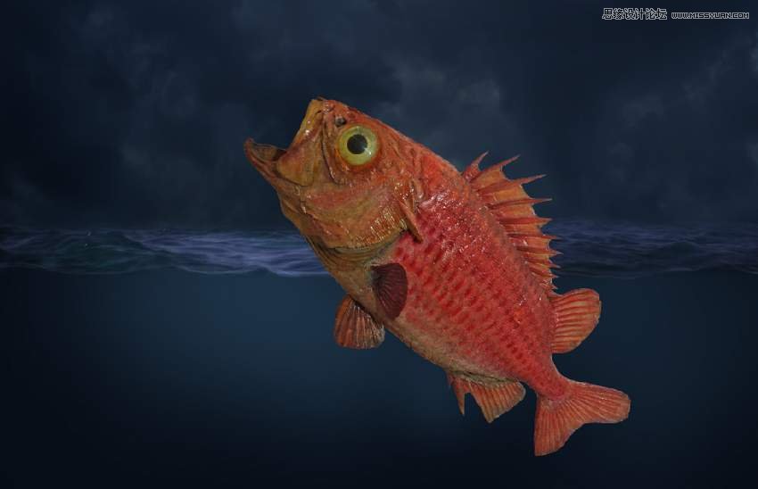 創(chuàng)意合成:用PS合成吞月的魚(yú)怪作品