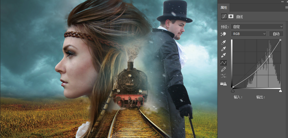 創意合成:用PS合成創意的二次曝光海報