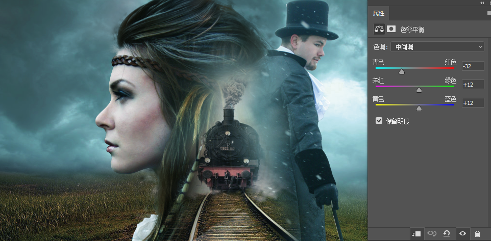 創意合成:用PS合成創意的二次曝光海報