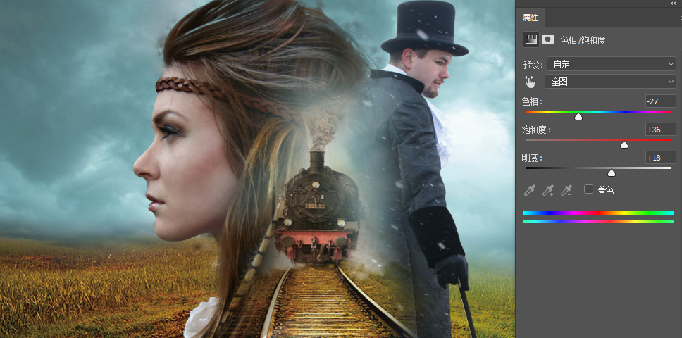 創意合成:用PS合成創意的二次曝光海報