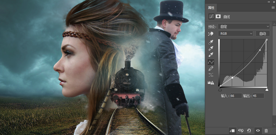 創意合成:用PS合成創意的二次曝光海報