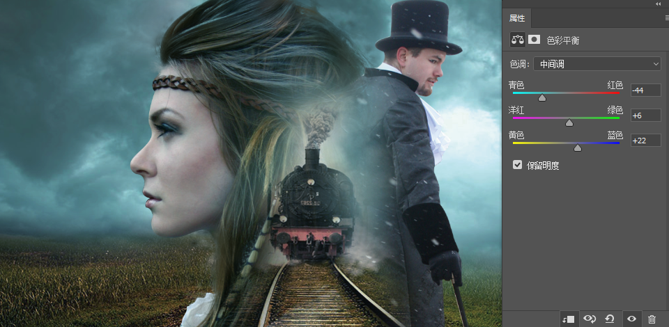 創意合成:用PS合成創意的二次曝光海報