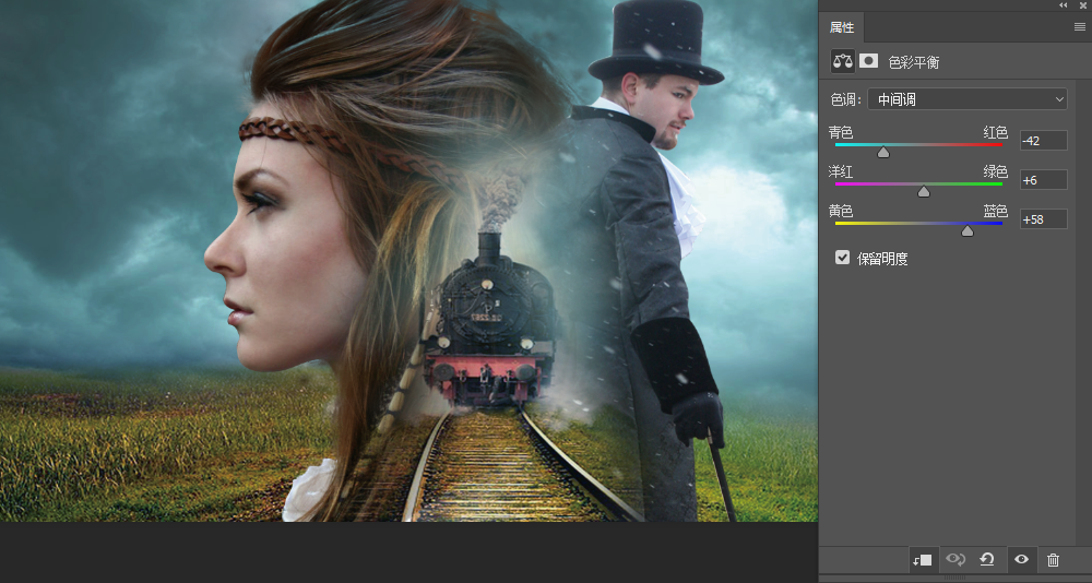 創意合成:用PS合成創意的二次曝光海報