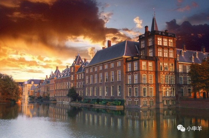 Photoshop快速給建筑照片添加傍晚效果