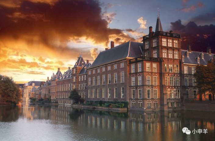 Photoshop快速給建筑照片添加傍晚效果